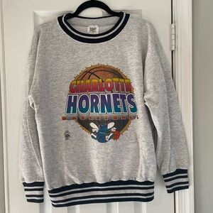VINTAGE NBA CHARLOTTE HORNETS SWEATSHIRT 1990s UNISEX MEDIUM
